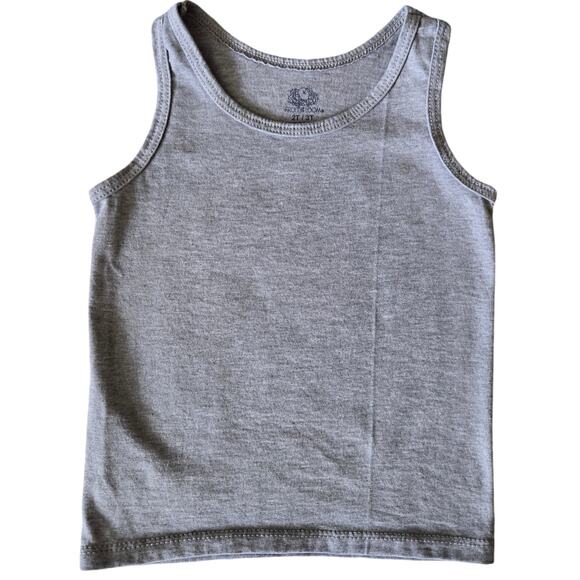 Fruit of the Loom Boys 2T/3T Solid Gray Tank Top (fits like 2T) - Picture 1 of 3